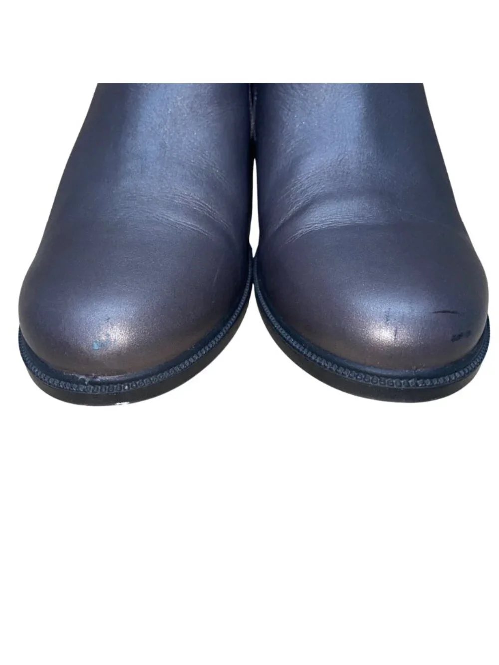 Hotter Women’s Metallic Gray Leather York Ankle Boots Size 8.5